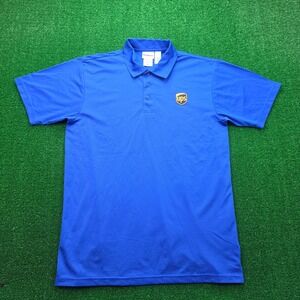 UPS Employee‎ Polo Shirt Mens Medium Blue Short Sleeve Uniform Work Wear